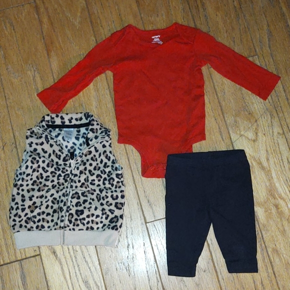 Baby Girl's Size 12 Months EUC Leopard Outfit - Picture 2 of 2